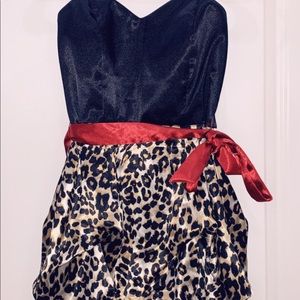 Leopard/Black Dress